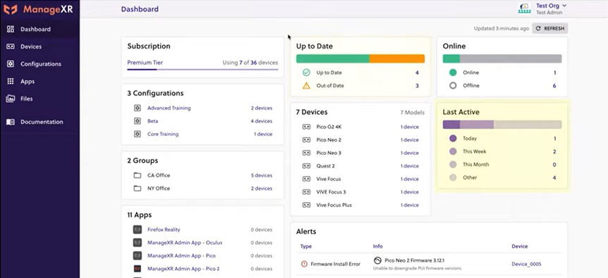 MANAGEXR demo MANAGEXR demo